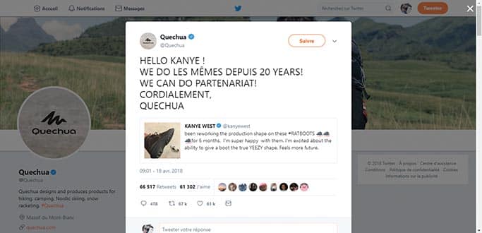 Quand Quechua se moque de Kanye West