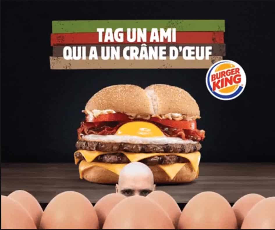 Burger King lance un burger gratuit pour les chauves