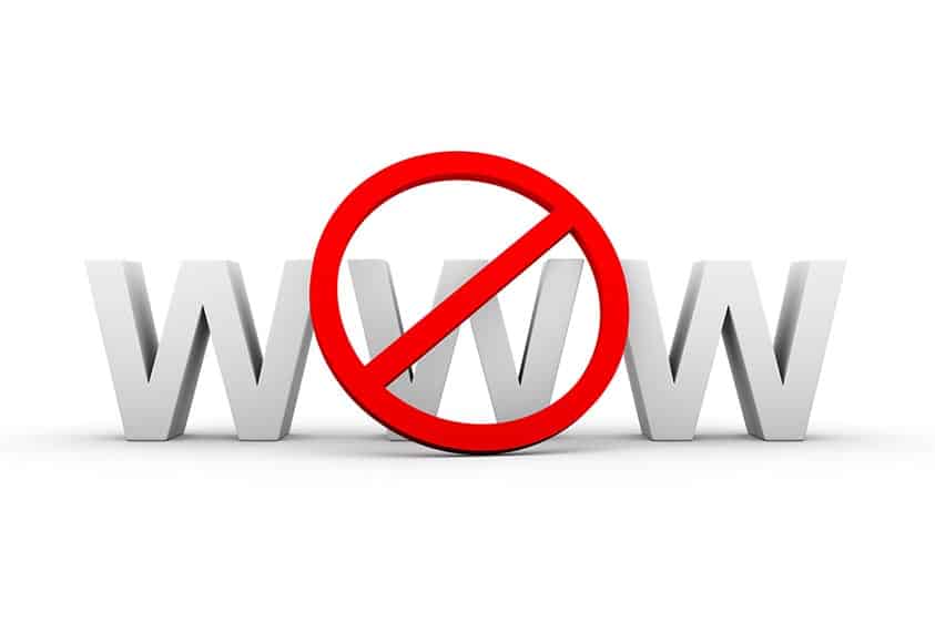 ne pas avoir de site internet