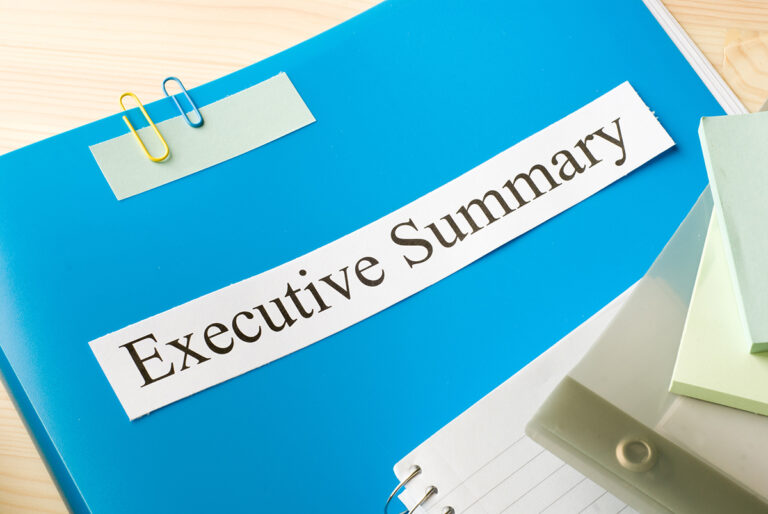 Modèle Executive summary complexe