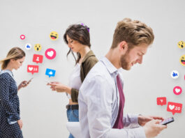 Réseaux sociaux émotion vitrine marques