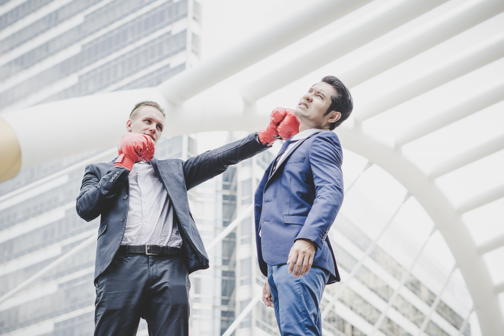 concurrence frontale avec un acteur dominant