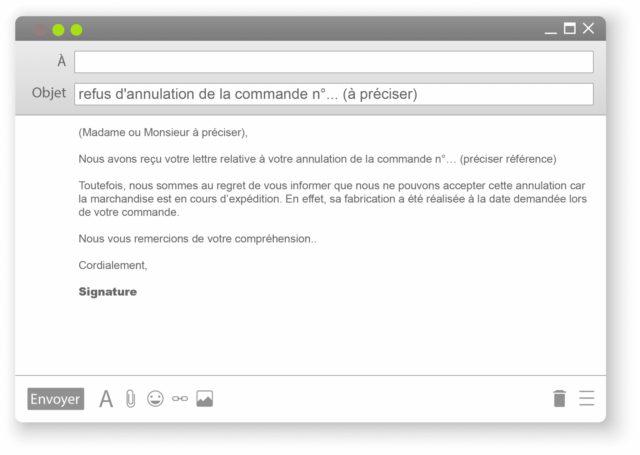 Lettre type de refus d