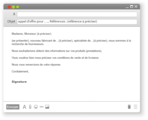 lettre type de recherche de fournisseurs appel doffres